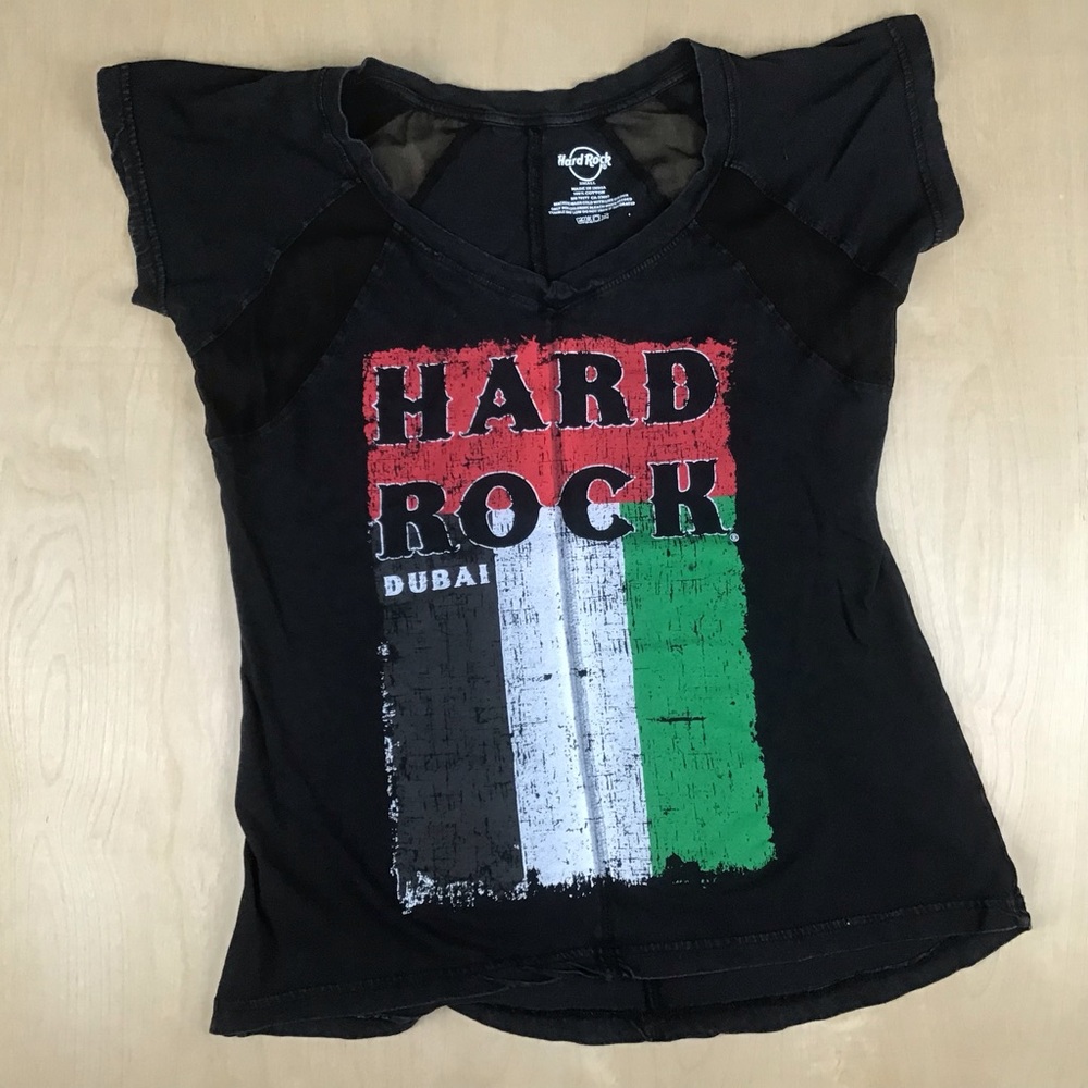 Hard Rock Cafe Dubai Womens Small Cap Sleeve Top T-Shirt - Picture 2 of 6